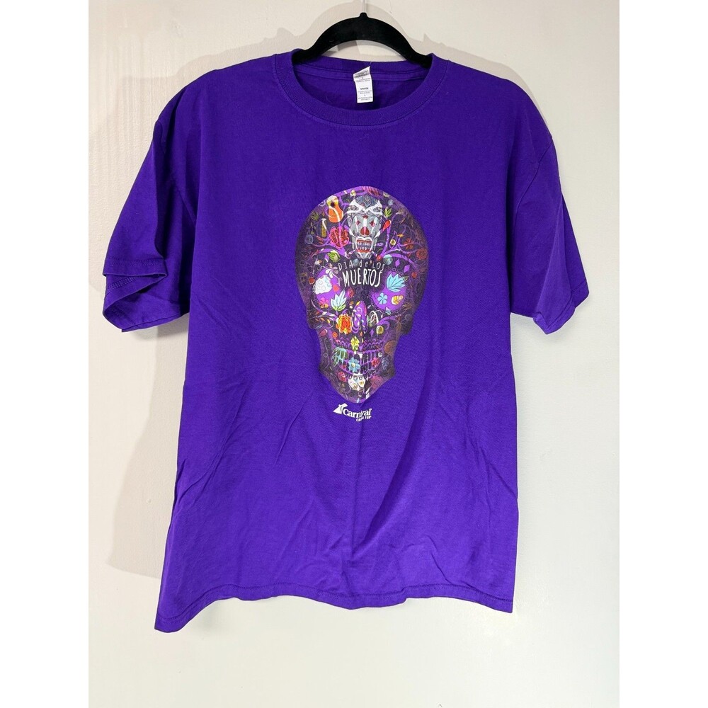 Carnival Cruise Dia De Los Muertos Sugar Skull T-Shirt Purple Adult Large